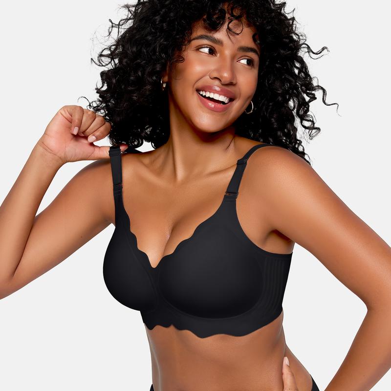 Ruffled Wire-Free Bra