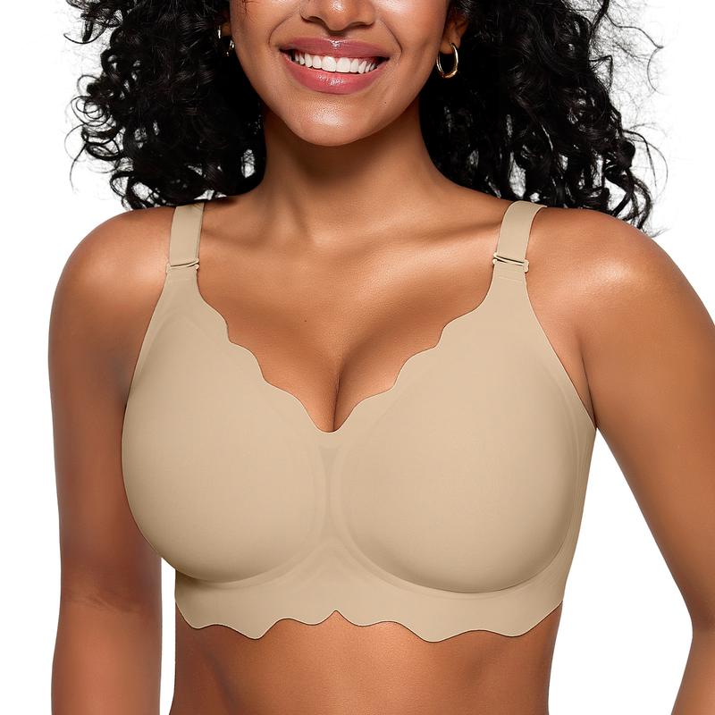 Ruffled Wire-Free Bra