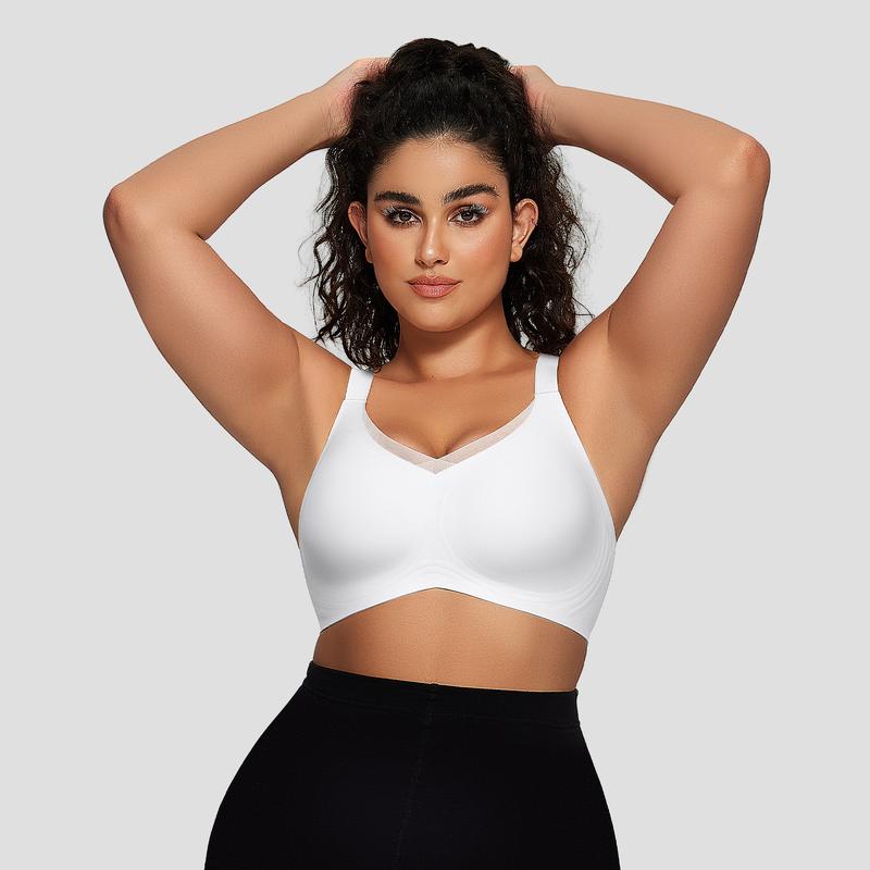 Gel Wire-Free Bra with Mesh Neckline OEAK